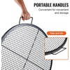 image:imageVEVOR XMarks Fire Pit Grill Grate Round Cooking Grate Heavy Duty Steel Campfire BBQ Grill Grid with Handle and Support X Wire Portable Camping Cookware for Outside Party amp Gathering 30 Inch Black30 x 30 x 1 inch Round NonFoldable