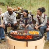 image:imageVEVOR XMarks Fire Pit Grill Grate Round Cooking Grate Heavy Duty Steel Campfire BBQ Grill Grid with Handle and Support X Wire Portable Camping Cookware for Outside Party amp Gathering 30 Inch Black30 x 30 x 1 inch Round NonFoldable