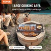 image:imageVEVOR XMarks Fire Pit Grill Grate Round Cooking Grate Heavy Duty Steel Campfire BBQ Grill Grid with Handle and Support X Wire Portable Camping Cookware for Outside Party amp Gathering 30 Inch Black32 x 15 x 1 inch Rectangle NonFoldable