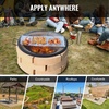 image:imageVEVOR XMarks Fire Pit Grill Grate Round Cooking Grate Heavy Duty Steel Campfire BBQ Grill Grid with Handle and Support X Wire Portable Camping Cookware for Outside Party amp Gathering 30 Inch Black30 x 30 x 1 inch Round NonFoldable