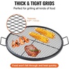 image:imageVEVOR XMarks Fire Pit Grill Grate Round Cooking Grate Heavy Duty Steel Campfire BBQ Grill Grid with Handle and Support X Wire Portable Camping Cookware for Outside Party amp Gathering 30 Inch Black30 x 30 x 1 inch Round NonFoldable