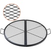 image:imageVEVOR XMarks Fire Pit Grill Grate Round Cooking Grate Heavy Duty Steel Campfire BBQ Grill Grid with Handle and Support X Wire Portable Camping Cookware for Outside Party amp Gathering 30 Inch Black36 inch Round Foldable