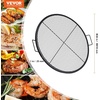 image:imageVEVOR XMarks Fire Pit Grill Grate Round Cooking Grate Heavy Duty Steel Campfire BBQ Grill Grid with Handle and Support X Wire Portable Camping Cookware for Outside Party amp Gathering 30 Inch Black36 inch Round