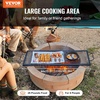 image:imageVEVOR XMarks Fire Pit Grill Grate Round Cooking Grate Heavy Duty Steel Campfire BBQ Grill Grid with Handle and Support X Wire Portable Camping Cookware for Outside Party amp Gathering 30 Inch Black44 x 15 x 1 inch Rectangle NonFoldable