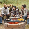image:imageVEVOR XMarks Fire Pit Grill Grate Round Cooking Grate Heavy Duty Steel Campfire BBQ Grill Grid with Handle and Support X Wire Portable Camping Cookware for Outside Party amp Gathering 30 Inch Black32 x 15 x 1 inch Rectangle NonFoldable