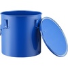 image:imageHappybuy 8 Gal Fryer Grease Bucket Oil Disposal Caddy Carbon Steel with RustProof Coating Oil Transport Container with Lid Lock Clips Filter Bag Blue