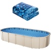 image:imageVEVOR 12 x 24 ft Oval Pool Liner Overlap Style Above Ground Pool Liners 48to54inch Wall Height Durable Pool Liner Standard Gauge Vinyl for Steel Sided AboveGround Swimming PoolsOval