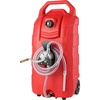 image:imageVEVOR 16 Gallon Fuel Caddy 78 Lmin Portable Gas Storage Tank Container with Hand Pump Rubber Wheels Fuel Transfer Storage Tank for Gasoline Diesel Machine Oil Car Mowers Tractor Boat MotorcyclePolyethylene PE