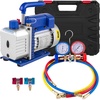 image:imageVEVOR 3CFM 14HP Single Stage Air Vacuum Pump HVAC R134a R12 R22 R410a AC Refrigeration Kit AC Manifold Gauge R134 Included Carrying Tote35 CFM Basic Version