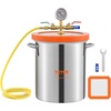 image:imageVEVOR 5 Gallon Vacuum Chamber Upgraded Tempered Glass Lid Vacuum Degassing Chamber 304 Stainless Steel Chamber for Stabilizing Wood Resin Degassing Silicone Degassing and Plaster Degassing50 Gallon Glass Lid