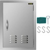 image:imageVEVOR BBQ Access Door 17W x 24H Inch Single Outdoor Kitchen Stainless Steel Flush Mount Wall Vertical with Handle for BBQ Island Grilling Station Outside CabinetVents