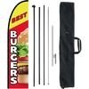 image:imageVEVOR Burgers Feather Flag with Pole Kit 163 Feet Advertising Flags for Business Outside with Fiberglass Pole Ground Stake Restaurant Swooper Flag Banner Pole Kit Best Burgers Feather Flag