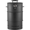 image:imageVEVOR Charcoal Smoker Grill 185 Barrel Charcoal BBQ Smoker Coated Steel Outdoor Barbecue Grill with 2 Grilling Grates 1 Hanging Rod 6 Hooks amp Thermometer Ideal for Party Backyard Patio Cooking