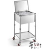 image:imageVEVOR Commercial Ice Bin Underbar Ice Bin Stainless Steel Ice Chest with Sliding Lid Bottle Holders Adjustable Bullet Feet Cooler Cart Cocktail Unit for Bar Restaurant Pub2197 x 1791 x 3949