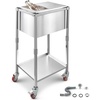 image:imageVEVOR Commercial Ice Bin Underbar Ice Bin Stainless Steel Ice Chest with Sliding Lid Bottle Holders Adjustable Bullet Feet Cooler Cart Cocktail Unit for Bar Restaurant Pub20 x 14 x 38 inch
