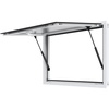 image:imageVEVOR Concession Window Aluminum Alloy Frame Service Windows for Food Truck Up to 85 Degrees Stand Serving Window with Awning Door and Drag Hookwhole piece 36x24inWhite