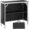 image:imageVEVOR Folding Portable Bar Table 2 pcs 386 x 152 x 343 in with Carry Bag Storage Shelf Detachable Skirt Quick and Easy Setup Foldable Mobile Bartending Station for Events Party Tradeshow1