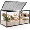 image:imageVEVOR Hamster Cage 360Viewing Transparent Hamster Habitats Small Animal Cage 295 x 173 x 24 in Ventilated Pet Mouse Cages with Water Bottle Portable Hamster House for Rats Guinea Pigs472L x 236W x 254H