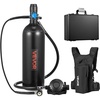 image:imageVEVOR Mini Scuba Tank 19L Portable Diving Tank for Underwater Breathing Reusable Lung Diving Cylinder up to 35 Minutes Dive Time Emergency Rescue Pony Bottle with Backpack amp Case for Snorkeling