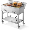 image:imageVEVOR Outdoor Propane Griddle 2 Burners 11600 BTU Each Commercial Stainless Steel Gas Griddle Cart with 4 Lockable Wheels 13 Food Pan EasyGrip Side Handle Ideal for Hot Dogs Burgers amp Meats255940944134