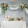 image:imageVEVOR Over The Table Rod Stand with Clamps 1342 Tall amp 2898 Length Adjustable 2 Packs Table Arch Stand Tabletop Balloon Arch Frame for Wedding Birthday Party Christmas Decorations BlackGold With Decorations