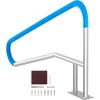 image:imageVEVOR Pool Handrail 2 PCS 55 x 32 inch Railing Stainless Steel with Base Plate for IndoorOutdoor RustProof Grab Bar wGrip CoverampAccessories for DecksSpas55x32 Inch