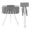 image:imageVEVOR Portable Dog Bathtub Elevated amp Foldable Spacesaving Pet Shower Station with Quick Drainage Bathing Tub for Washing amp Grooming Small and Medium Size Dogs and Cats Indoor amp Outdoor Light BlueLight Grey