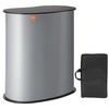 image:imageVEVOR Portable Tradeshow Podium Table 3543 x 1929 x 3701 Display Exhibition Counter Stand Booth Fair with Wall Foldable Promotion Retail Bar Table Pop Up Podium Counter with Carrying Bag