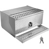image:imageVEVOR SemiTruck Step Tool Box 30 x 295 x 158 Heavy Duty Aluminum Diamond Plate Toolbox Waterproof Cab Entry Step Storage Box with THandle Lock amp Keys for Flatbed Crane and Semi Trucks