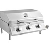 image:imageVEVOR Tabletop Gas Grill 3Burner Stainless Steel Portable Propane Grill with Builtin Thermometer Travel Locks Weatherproof Lid 22500 BTU Total for Outdoor Cooking Patio Party Camping RV3Burner