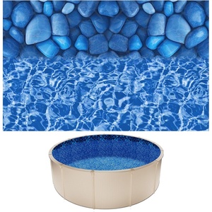 image:imageVEVOR 12 x 24 ft Oval Pool Liner Overlap Style Above Ground Pool Liners 48to54inch Wall Height Durable Pool Liner Standard Gauge Vinyl for Steel Sided AboveGround Swimming PoolsRound