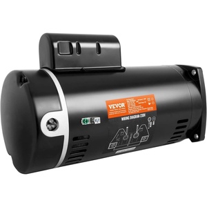 image:imageVEVOR 15 HP Pool Pump Motor 56Y Frame 115V128 Amps230V64 Amps 3450 RPM 60Hz 11 Service Factor 90F250V Capacitor CCW Rotation Square Flange Replacement Motor56Y2