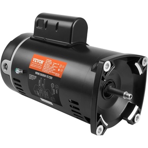 image:imageVEVOR 15 HP Pool Pump Motor 56Y Frame 115V128 Amps230V64 Amps 3450 RPM 60Hz 11 Service Factor 90F250V Capacitor CCW Rotation Square Flange Replacement Motor15 hp56Y