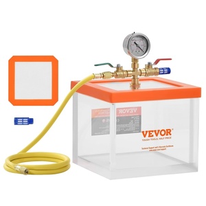 image:imageVEVOR 2 Gallon Vacuum Chamber Upgraded Multipurpose Acrylic Vacuum Degassing Chamber Transparent Vacuum Chamber for Resin Degassing Silica Gel Degassing