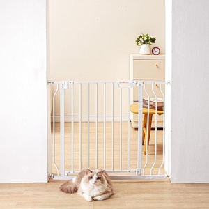 image:imageVEVOR 29553 Extra Wide Safety Gate for Stairs Auto Close Dog Gate for The House Easy Install Pressure Mounted Pet Gates for Doorways Easy Walk Thru Wide Safety Gate for Dog WhiteWhite