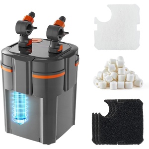 image:imageVEVOR 343GPH Canister Filter 4Stage External Aquarium Filter with Timed Light Powerful Pump Water Circulation Cleaning with Media for Large Fish Tanks amp Aquariums Up to 125 Gallons for Freshwater2245GPHUV
