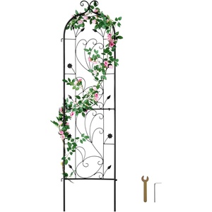 image:imageVEVOR 60 x 15 in Rustproof Metal Garden Flower Trellis Outdoor Climbing Rose amp Cucumber Support Decorative Tall Clematis Trellis for Courtyards amp Lawns60H x 15W