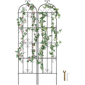 image:imageVEVOR 60 x 15 in Rustproof Metal Garden Flower Trellis Outdoor Climbing Rose amp Cucumber Support Decorative Tall Clematis Trellis for Courtyards amp Lawns87H x 20W