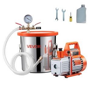 image:imageVEVOR 9 Gallon Vacuum Chamber Stainless Steel Vacuum Degassing Chamber with Tempered Glass Lid Hose Air Filter for Resin Casting Stabilizing Wood Degassing Silicone Epoxies Essential Oils30 Gallon Glass Lid  35 CFM