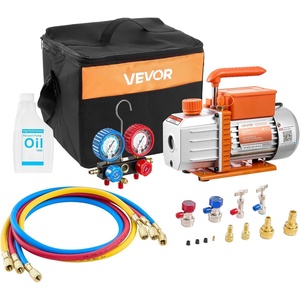 image:imageVEVOR AC Vacuum Pump and Gauge Set 45 CFM 13 HP Single Stage Rotary Vane HVAC Vacuum Pump AC Manifold Gauge Kit for R134a R22 R410a R1234YF R32 with Carry Bag for Auto HVAC Air Conditioning