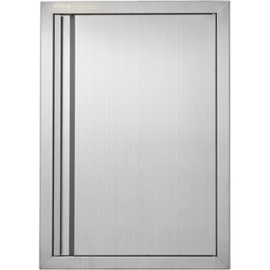 image:imageVEVOR BBQ Double Outdoor Kitchen Door 26W x 24H Inch Stainless Steel Flush Mount Vertical Wall Door with Recessed Handles for Grilling StationNEW