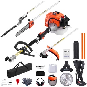 image:imageVEVOR Gas Hedge Trimmer 2 Cycle with Extension Pole 157inch 26cc Gas Powered Pole Hedge Trimmer with Dual Sided Dual Action Blade Great for Trimming Shrubs Bushes wEPA CE and EMC Certification63cc