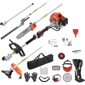 image:imageVEVOR Gas Hedge Trimmer 2 Cycle with Extension Pole 157inch 26cc Gas Powered Pole Hedge Trimmer with Dual Sided Dual Action Blade Great for Trimming Shrubs Bushes wEPA CE and EMC Certification33cc
