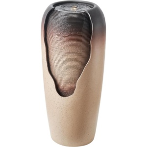image:imageVEVOR Outdoor Water Fountain 3071 in Height Fountain and Waterfall 1Tier Floor Standing Glazed Jar Style Fountains with LED Light and Pump for Outdoor Indoor Garden Home Patio amp Yard Coffee