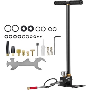 image:imageVEVOR PCP Hand Pump 3354 Stage High Pressure Air Rifle Filling Stirrup Pump 45006000 PSI with OilMoisture Filter Pressure Gauge Stainless Steel Body for Airguns Paintball Tire Filling3 Stage 6000PSI
