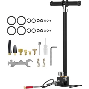 image:imageVEVOR PCP Hand Pump 3354 Stage High Pressure Air Rifle Filling Stirrup Pump 45006000 PSI with OilMoisture Filter Pressure Gauge Stainless Steel Body for Airguns Paintball Tire Filling4 Stage 5800PSI