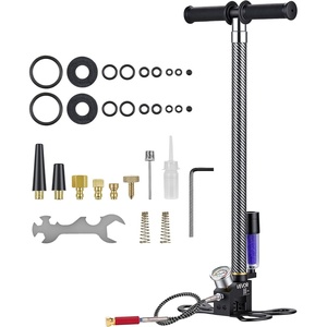 image:imageVEVOR PCP Hand Pump 3354 Stage High Pressure Air Rifle Filling Stirrup Pump 45006000 PSI with OilMoisture Filter Pressure Gauge Stainless Steel Body for Airguns Paintball Tire Filling35 Stage 4500PSI with OilMoisture Filter