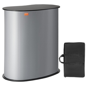 image:imageVEVOR Portable Tradeshow Podium Table 3543 x 1929 x 3701 Display Exhibition Counter Stand Booth Fair with Wall Foldable Promotion Retail Bar Table Pop Up Podium Counter with Carrying Bag