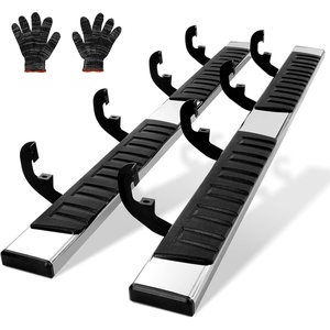 image:imageVEVOR Running Boards 3 Inches Side Steps Compatible with 20152025 Chevy ColoradoGMC Canyon Crew Cab Black Carbon Steel Nerf Bars 550 lbs Load Capacity NonSlip Surface with Rustproof Coatingsilver