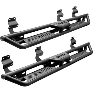 image:imageVEVOR Running Boards 4 Inches Side Steps Compatible with 20242025 Toyota Tacoma Double Cab Black Carbon Steel Nerf Bars 550 lbs Load Capacity Wide NonSlip Hollow Surface with Rustproof Coating1525 F150 SuperCrew Cab